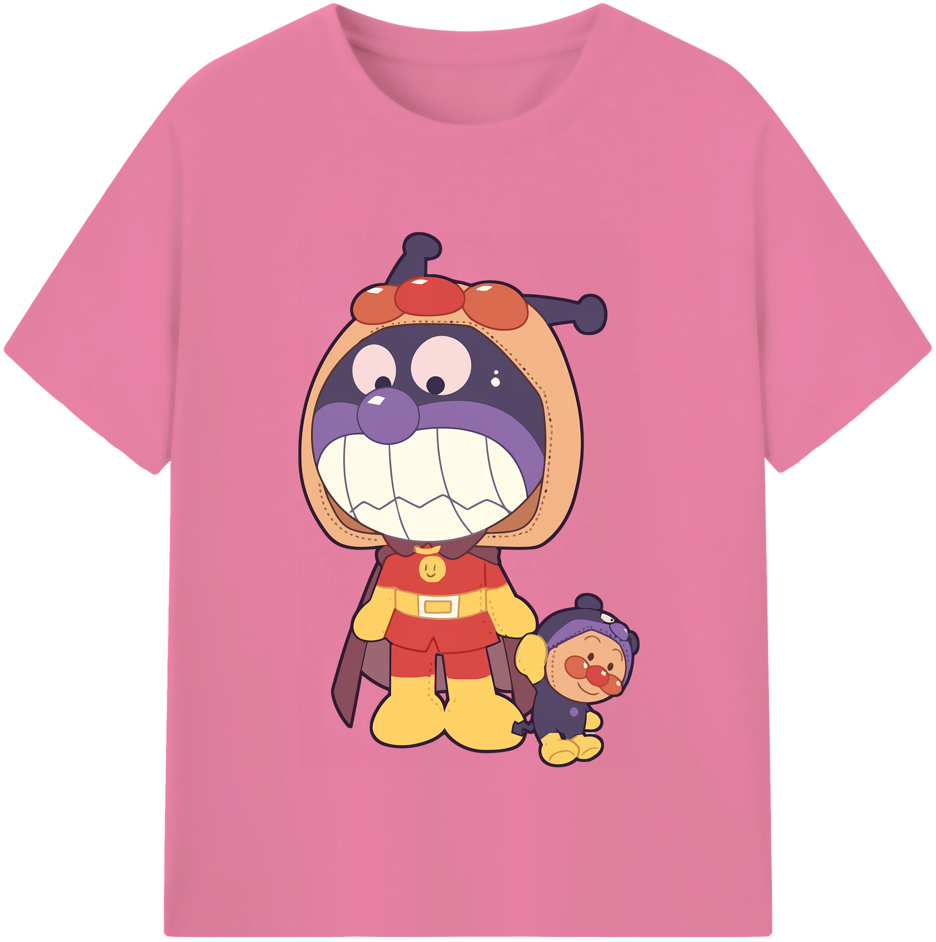 （画像用） アンパンマン Anpanman 綿100％半袖Tシャツ（フロントプリント）
